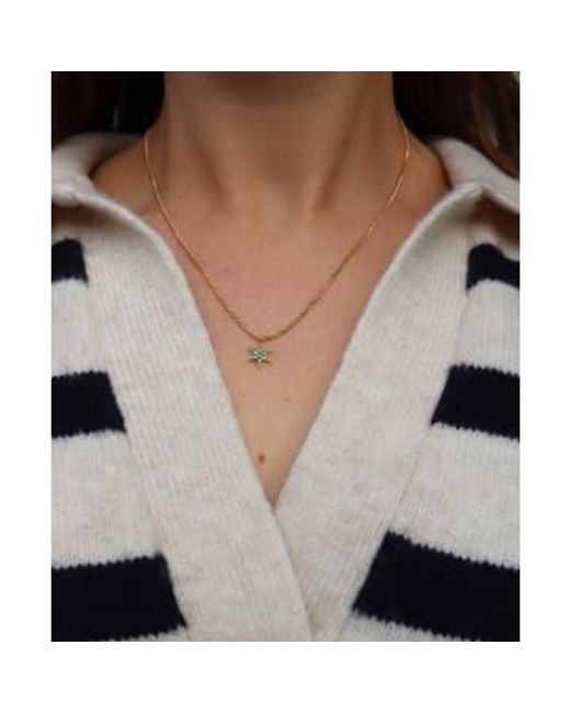 Zoe & Morgan White Limited Edition Tsavorite Mini Anahata Necklace One Size