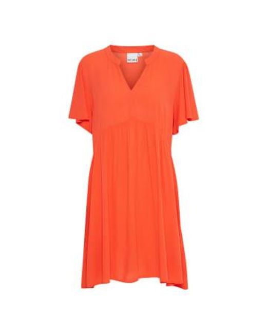 Ichi Orange Marrakech Short Dress-grenadine-20118574 Small
