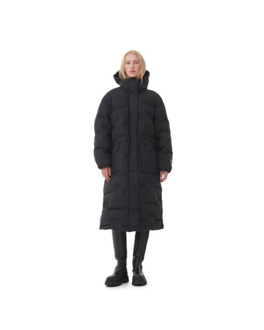 Soft Oversized Puffer Coat Black di Ganni