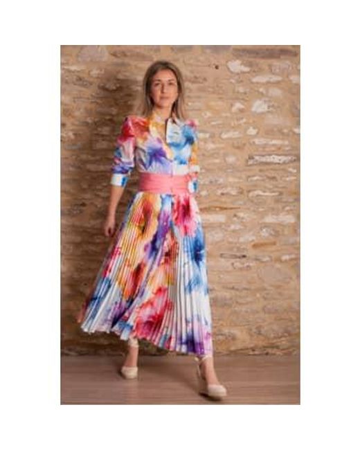 Tosca Dress In Floral Print di Sara Roka in Multicolor