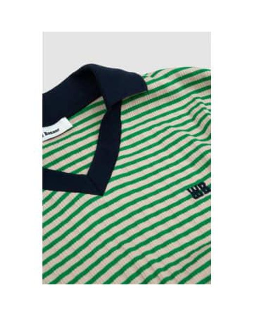 Wales Bonner Green Sonic Polo Ivory/ Xl for men