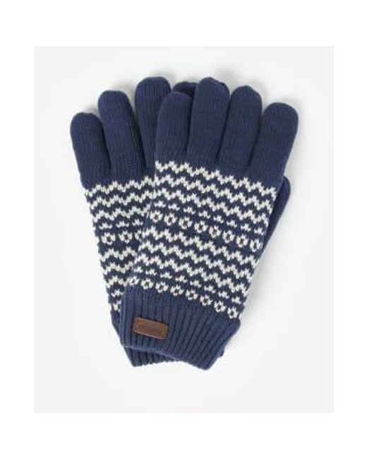 Barbour Marine/Ecru Fontwell -Handschuhe in Blue für Herren
