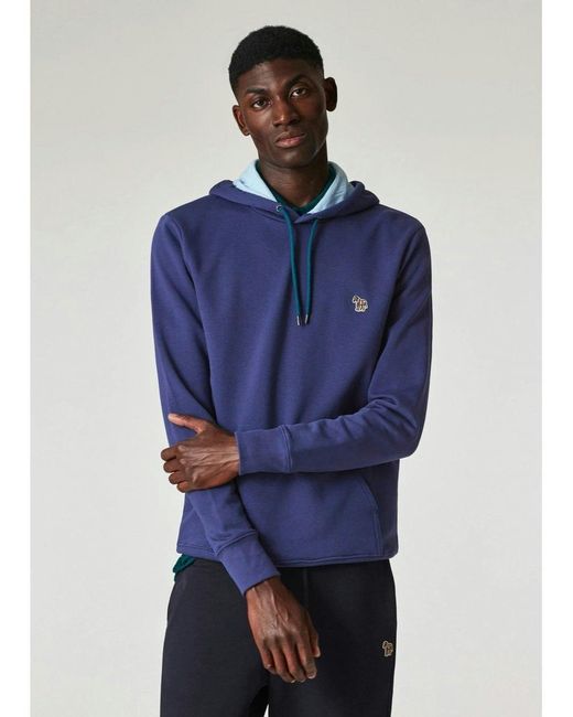 Paul Smith Zebra Regular Fit Hoodie Col 46C in Blue for Men Lyst UK