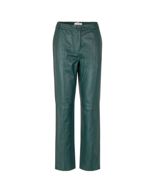 Rosemunde Green Dark Teal Leather Pants