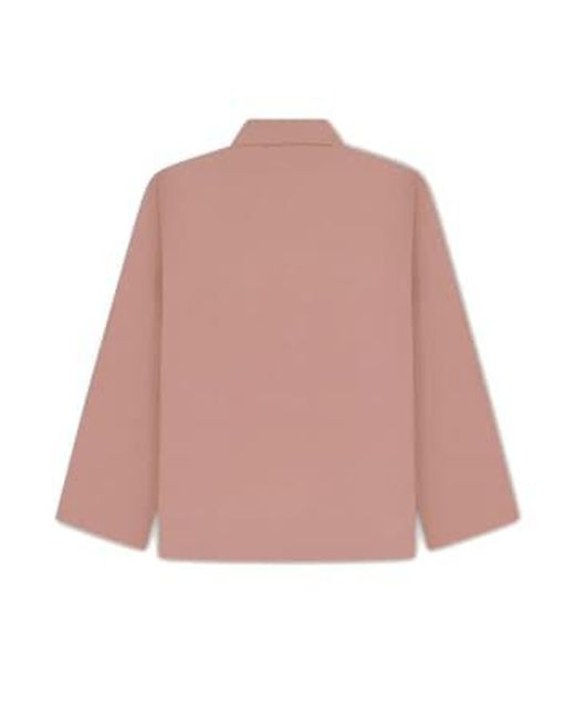 Uskees Pink Buttoned Overshirt #3001 Dusty