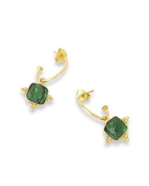 Ashiana Green Asia Malachite Earrings
