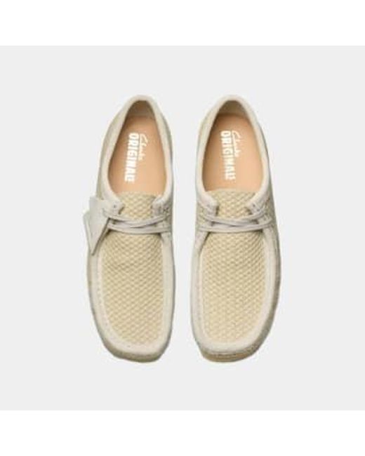 Clarks Natural Wallabee Shoes Off Mesh Uk7 for men