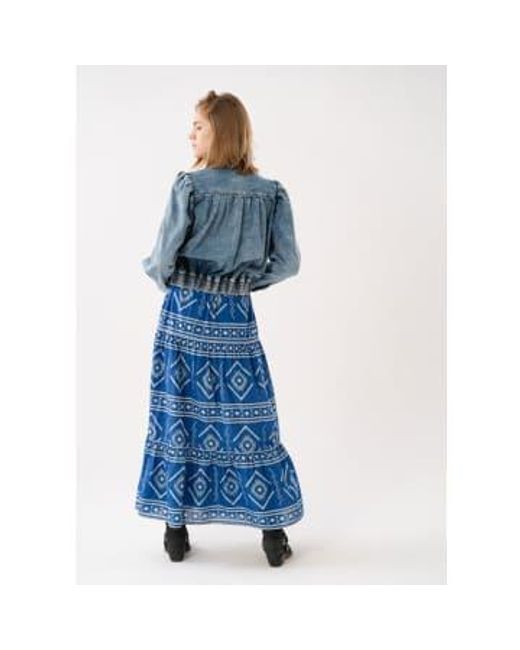 Lolly's Laundry Blue Sunsetll Maxi Skirt