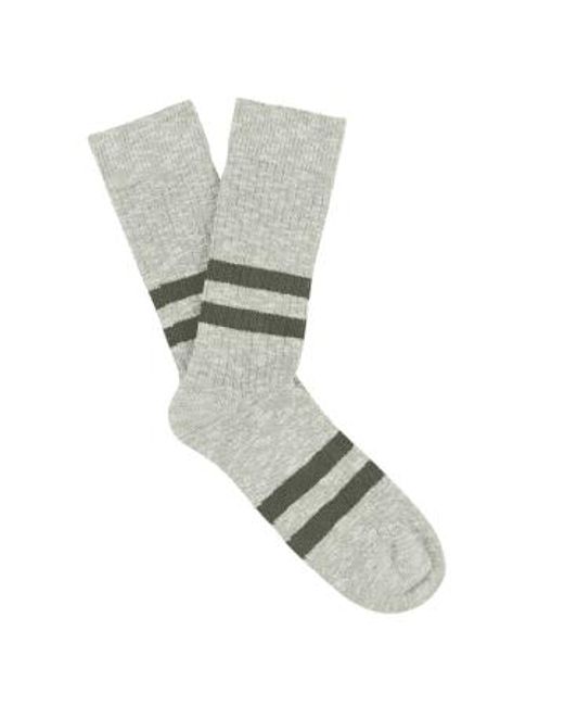 Melange Stripes Socks di Escuyer in Gray da Uomo