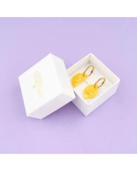 Boucles d'oreilles citrons Coucou Suzette en coloris Metallic