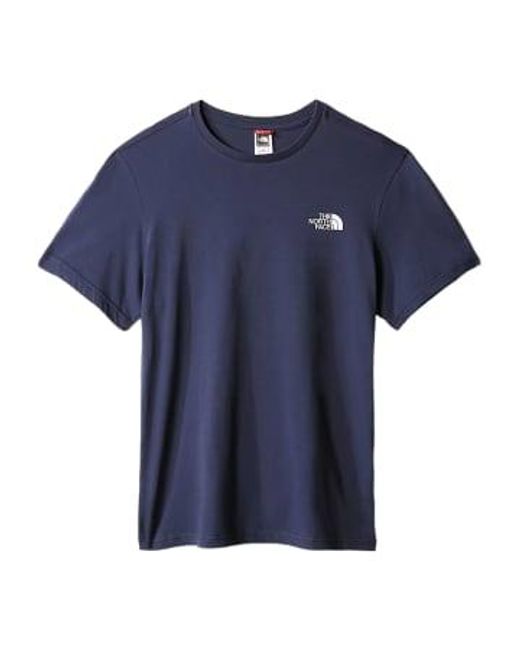 The North Face Blue T Shirt Simple Dome Uomo Summit Navy Xs for men