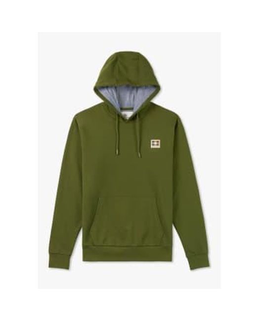 Aquascutum Green S Active Club Check Patch Hoodie for men