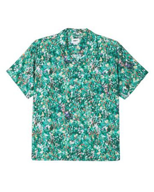 Obey Green The Garden Woven Short-sleeved Shirt for men
