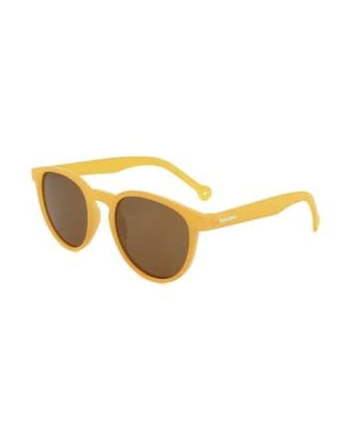 Parafina Yellow Eco Friendly Sunglasses Camino Matte 100% Recycled Tire Rubber for men
