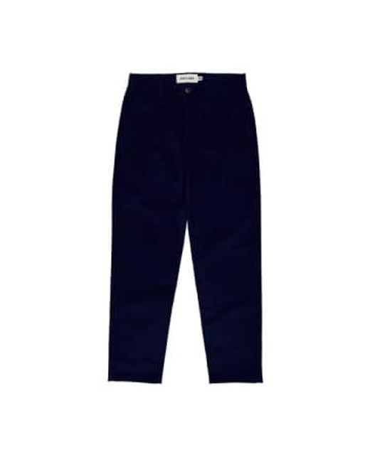 Outland Blue Pleats Cord Trousers 28 / Bleu for men