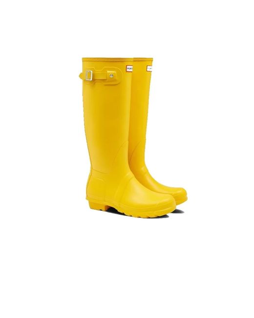 HUNTER Original Tall Wellington Boots Yellow for Men | Lyst