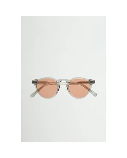Monokel White Est Orange Solid Lens Sunglasses Os