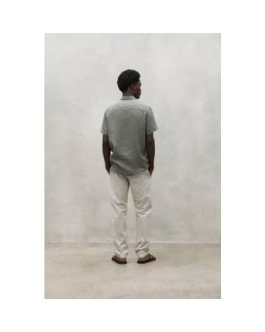 Camisa lino sutar color caqui Ecoalf de hombre de color Gray