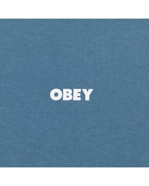 Bold Crew Premium Sweatshirt In di Obey in Blue da Uomo