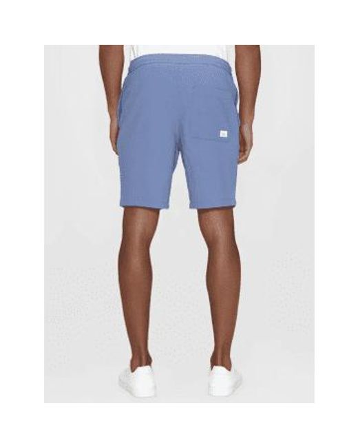 Knowledge Cotton Blue 1050033 Fig Loose Crushed Cotton Shorts Moonlight S for men