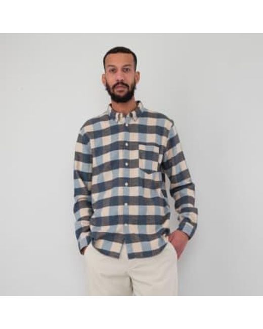 Folk Gray Relaxed Fit Shirt Flannel Check Medium for men