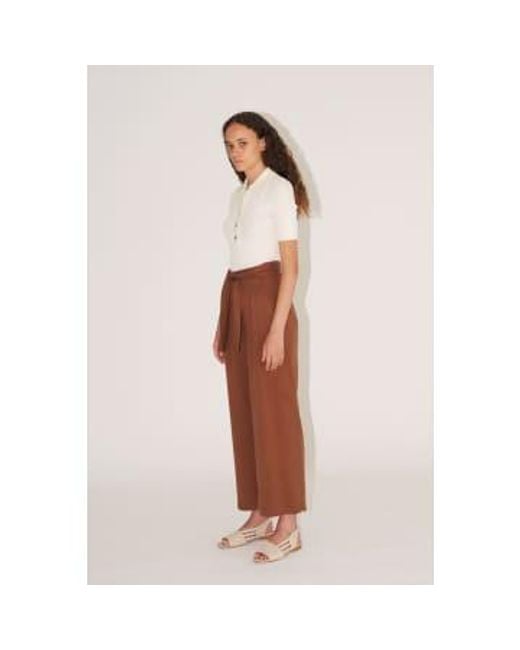 Diarte Brown Luisa High Waist Cropped Trousers Size S