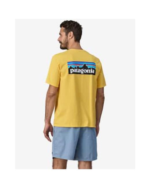 Patagonia Yellow Camiseta Ms Logo Responsibili-tee Milled for men
