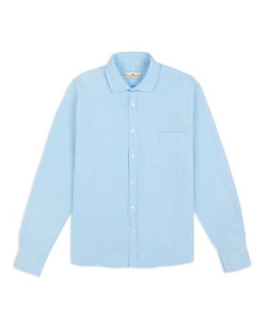 Burrows and Hare Blue Linen Shirt for men