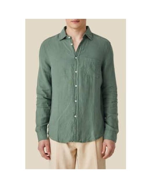 Portuguese Flannel Green Dry Linen Shirt / S for men