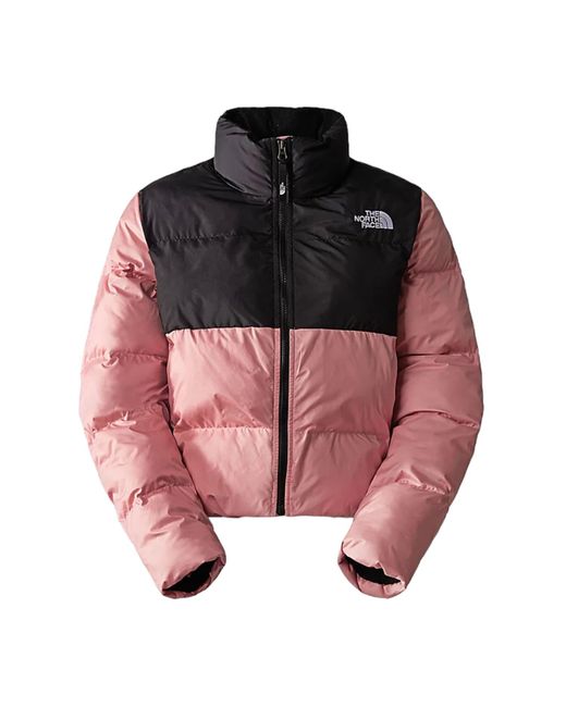 The North Face Giacca Cropped Saikuru Donna Shady Rose/black in Red | Lyst