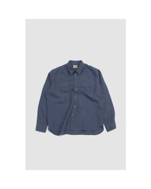 De Bonne Facture Blue Two Pocket Overshirt Pastel 48 for men