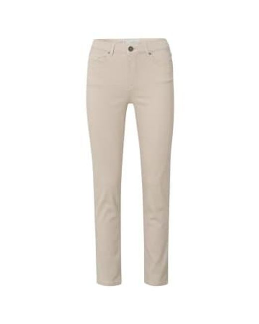 Straight With Pockets And Zip Fly Or Gray Morn Beige di Yaya in Natural