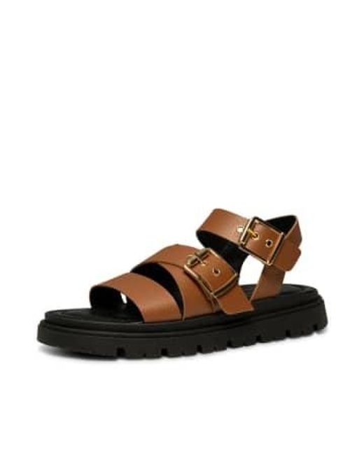 Shoe The Bear Brown Rebecca Buckle Leather Sandal 37 for men