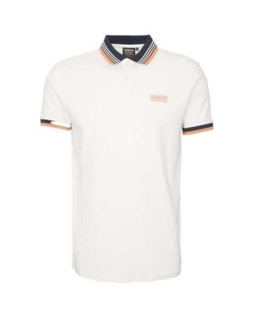 Barbour White Francis Polo Dove Small for men
