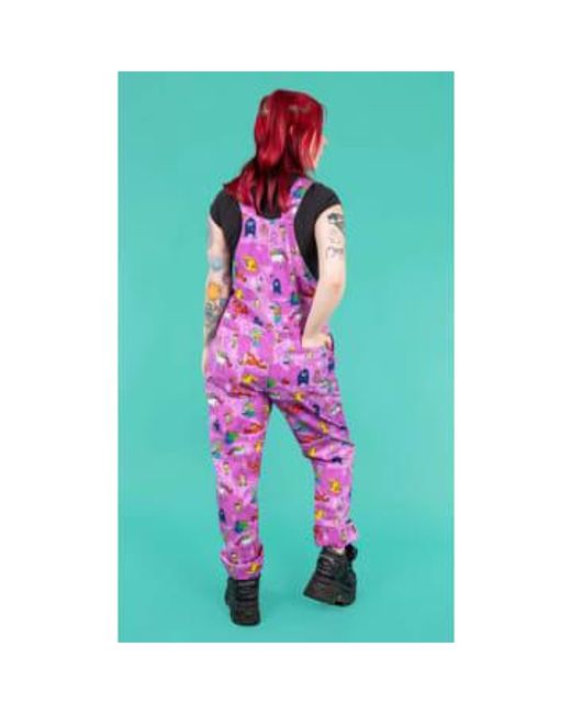 Run and Fly Green Katie Abey Word Spells Dungarees 2xs