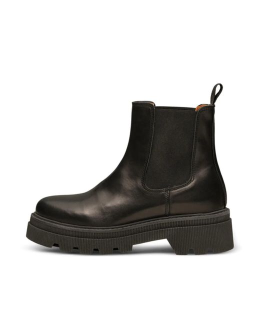 Shoe The Bear Black Leather Sanna Chelsea Boots