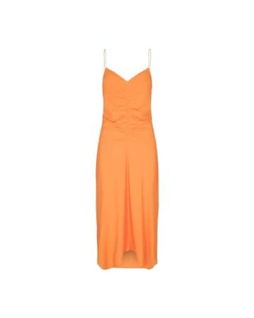 Designers Remix Orange Valerie Drape Slip Dress Darin 36
