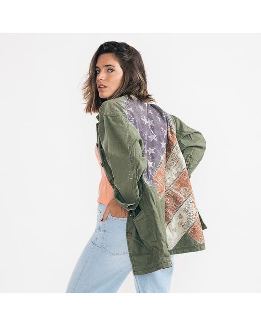 Free People Green Spruce Military Shirt Jacket
