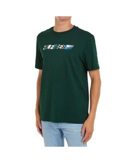 Tommy Hilfiger Green T-shirt Mw0mw34419 Mbp S for men