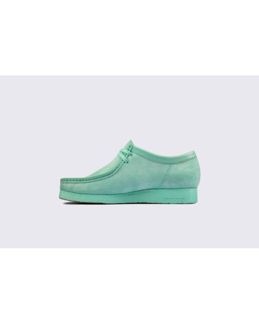 Clarks Wallabee Wmns Mint Suede in 
