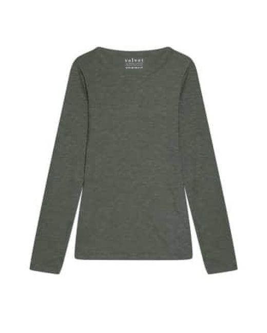 Velvet par graham et spencer botton shirt lizzie circular coldolline langarm Cashmere Fashion en coloris Gray