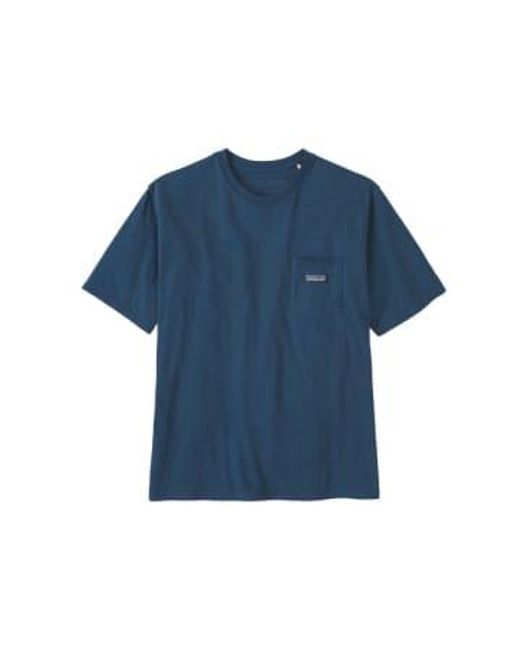 Patagonia Camiseta ms daily pocket tee in Blue für Herren