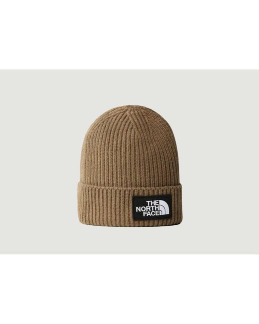 The North Face Logo Beanie in Natural 