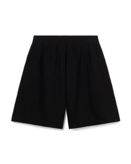 Kate Sheridan Black Linen Pleat Play Shorts M/l