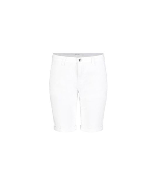 Mac Jeans Mac White Chino Shorts | Lyst