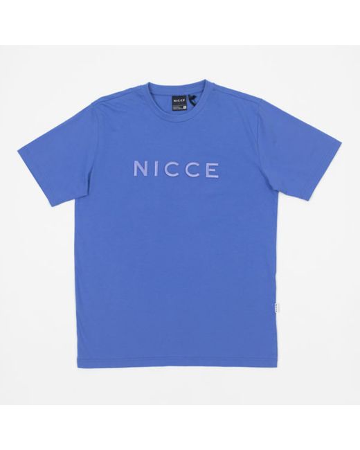 Nicce London Garment Dye Mercury T-shirt in Blue for Men | Lyst