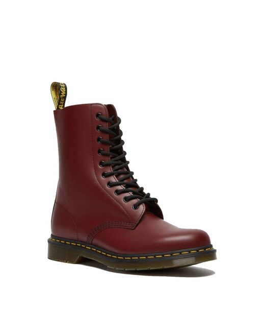 Dr. Martens Multicolor 1490 High Boots Cherry Red Smooth for men