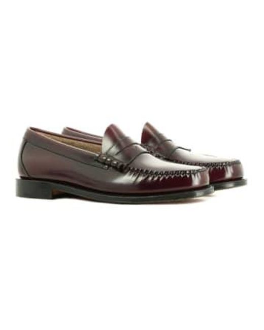 Weejuns Larson Penny Loafers Wine Leather di G.H.BASS in Brown da Uomo