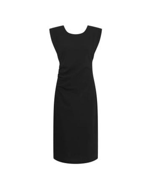 Ichi Black Katine Jersey Dress--20121207 Medium(uk10-12)