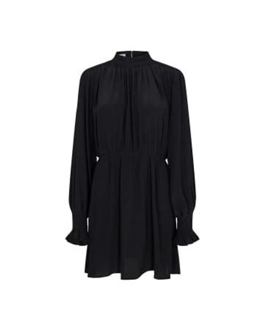 Designers Remix Black Viona Pleat Dress Viscose